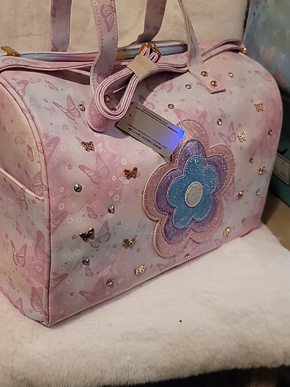 π¦πΈNWT Under One Sky Butterfly Theme Weekend Duffle BagπΈπ¦ - Picture 7 of 11